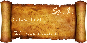 Szluka Kevin névjegykártya